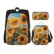 thumbnail image 1 of Balery Sunflower Field Art Mochila escolar 3 en 1 para niños: mochila resistente con lonchera térmica y estuche para lápices. Mochila escolar para niños y niñas., 1 of 7
