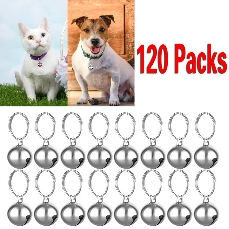 120 Pack Cat Bells for Cat Dog Collar Strong Pendant Pet Cat Dog Accessories  Pendants for dog and cat collars, home decorations, festival decorations,  jewelry making, DIY crafts, wreaths, etc 