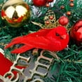 thumbnail image 5 of QCUTEP 10Pcs Red Artificial Christmas Cardinal Birds Mini Feather Birds Ornaments Christmas Cardinal Birds Clip for Christmas Tree Home Decor, 5 of 14