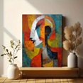 thumbnail image 6 of Abstract Face Textured Canvas Print Wall Art for Living Room Bedroom Dining Room Office, 6 of 8