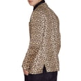 thumbnail image 4 of BLAZER DE FIESTA PARA HOMBRES INSPIRE CHIC IMPRESIÓN DE ANIMAL SOLAPA CON MUESCA CHAQUETA LIGERA S Marrón, 4 of 7