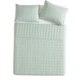 thumbnail image 6 of Mainstays Crinkle Quilt, Full/Queen, Light Green, Soft Wash Microfiber Bedding, 6 of 10