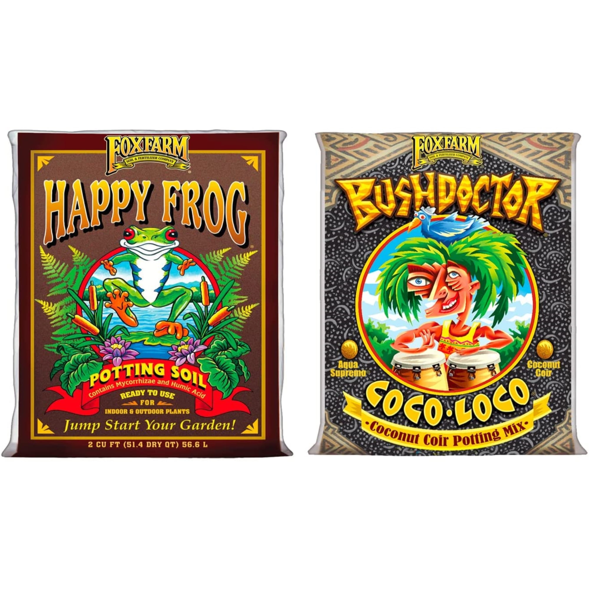 FoxFarm Happy Frog, 2 CF, Coco Loco Potting Mix, 2CF (2 Pack)