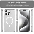 thumbnail image 3 of For iPhone 16 Pro Max Case Compatible with MagSafe TPU + PC Slim Matte Translucent Phone Cover - Gre, 3 of 5