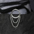 thumbnail image 2 of Chain Septum Ring 316L Surgical Steel Septum Chain Nose Ring 16G Septum Clicker Rings 8mm Septum Piercing Jewelry Helix Chain Earrings, 2 of 5