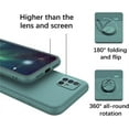 thumbnail image 4 of Compatible with Samsung A51 Case Silicone Cute Shockproof Anti-Scratch Samsung Galaxy A51 Phone Case with Ring Kickstand Full Body Protection Cases for Women (Dark Green), 4 of 14