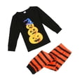 thumbnail image 1 of Sonducket Camiseta con estampado de rayas de Halloween, pantalones superiores, ropa para niños y padres en casa, chico de 6 a 7 años conjuntos de ropa S, 1 of 6