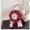 red, variant on Street Trend PU Clock Bag for Women, Flower & Clock Pattern Design, Fashion Novelty Irregular Round Bag, Zipper Closure, Shoulder Crossbody Handbag for Daily Streetwear (8.7x3.5x8.7 inch, 0.79 lb)