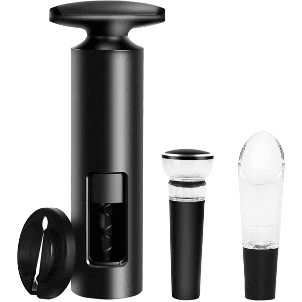 Juego de abridor de vino: abridor manual con tapón de vacío de corte de lámina y bengala de vino, abridor inalámbrico para el hogar, cocina, fiesta, restaurante, bar Adepaton CPB-DE-WX310