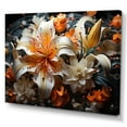 thumbnail image 2 of Designart "Lilies Vibrant Peach White painting" Floral Wall Decor, 2 of 5