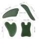 thumbnail image 3 of Juego de 4 piezas de Jade Natural Gua Sha Gouache raspador tablero de masaje herramientas de placa de masaje, 3 of 4