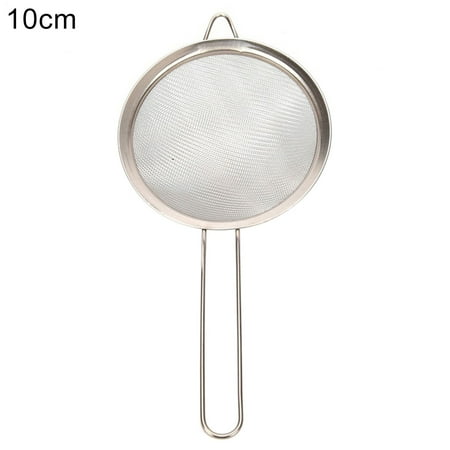 

Yesbay Broadside Stainless Steel Flour Sieve Oil Colander Soybean Milk Filter Home Tool 10cm