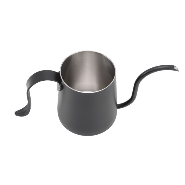 Coffee Kettle, Drawing Process 250ML 304 Stainless Steel Curved Handle Pour Over Coffee Kettle For Home For Kitchen Black