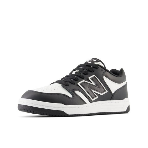 New Balance BB480LBA: Unisex-Adult BB480 V1 Court Sneaker, WHITE/BLACK