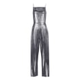thumbnail image 3 of Women's FashionAble And Casual Loose Color Wide Leg Pants Waist Cinching Elegant Suspender Bead Jumpsuit, Size S-2XL, 3 of 5