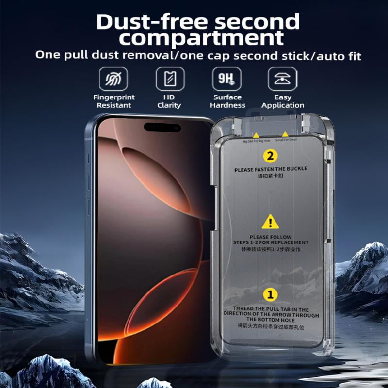 2-Pack Iphone 16 Pro Max 6.9-Inch Privacy Screen Protector, Smooth Touch Sensitive, Anti-Spy Anti-Glare Tempered Glass Protector - View #9