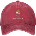thumbnail image 1 of National Emblem Hungary Hungarian Ponytail Hats Washed Denim Baseball Cap Adjustable Caps, 1 of 8