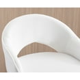thumbnail image 5 of Guyou 26" Swivel Bar Stool Set of 2, Modern Velvet Upholstered Counter Height Stool with Back and Metal Legs for Kitchen Island Bar Bistro Restaurant, White, 5 of 15