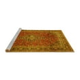 thumbnail image 2 of Ahgly Company Machine Washable Indoor Rectangle Medallion Yellow Traditional Area Rugs, 5' x 7', 2 of 4