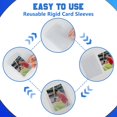 thumbnail image 3 of 300Pcs Semi Rigid Card Holder, Semi Rigid Card Sleeves 1/2 Lip Semi-Rigid Tall Card Holders Trading Card Sleeve for PSA, SGC, BGS, CSG Graded Card Protector, 3 of 7