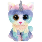 TTy Beanie Baby Soft Toy Multicolored, ty36250 Heather The Unicorn Cat 15cm