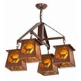 thumbnail image 2 of Meyda Tiffany 164573 Deer At Dawn 4 Light 28" Wide Chandelier - Rust, 2 of 6