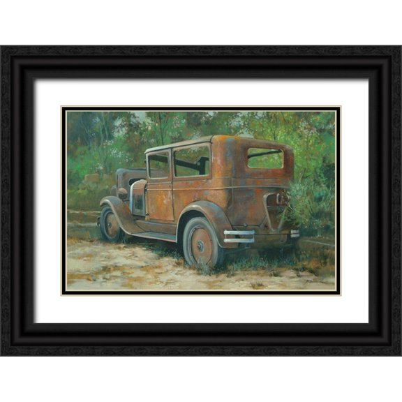 Bansemer, Roger 14x11 Black Ornate Wood Framed with Double Matting Museum Art Print Titled - Hackberry