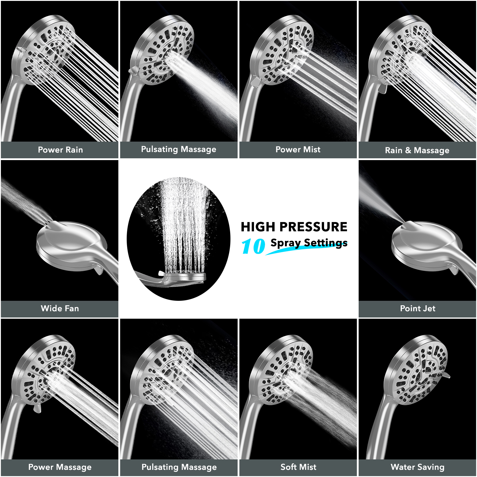 Cshidworld 10 Mode Filtered Handheld Shower Head photo 6