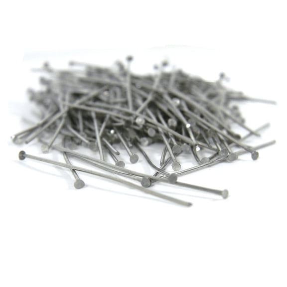 100 BdBeads Surgical 304 Grade Stainless Steel Head Pins, Silver, 21 Gauge 0.71mm, 2 Inch Long, Jewelry Making Findings