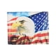 thumbnail image 1 of CTM  Vegan Leather Eagle American Flag Print Bifold Wallet (Men), 1 of 4
