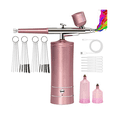 thumbnail image 1 of Kit d'Aérographe Rechargeable Sans Fil Compresseur d'Aérographe - Aérographe Portatif Automatique, Ensemble d'Aérographe (Rose), 1 of 6