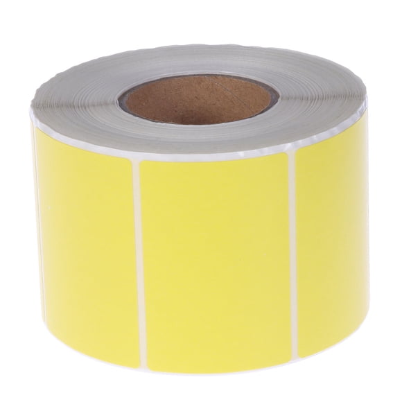 Etiquetas coloridas Etiquetas de transferencia térmica Impresoras Papel Etiquetas autoadhesivas en blanco para la cocina de la oficina Tienda de té con leche (amarillo)