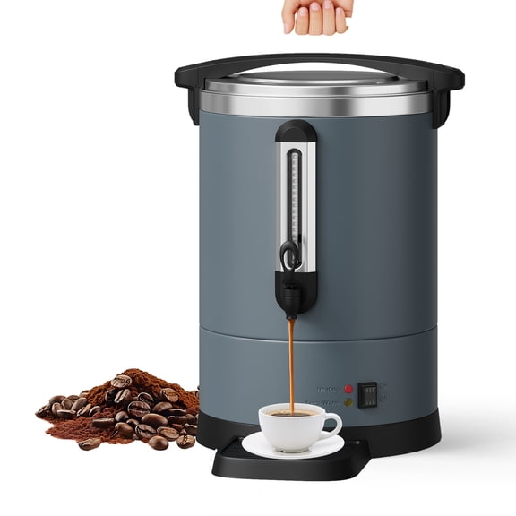Towallmark Commercial Coffee Urn 100 Cup Stainless Steel Coffee Dispenser Fast Brew, Double Wall Insulation, Easy to Clean, 14L