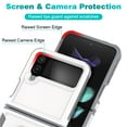 thumbnail image 4 of Heavy Duty Case for Samsung Galaxy Z Flip 4, Full Body Case with 360° Rotation Metal Ring Holder Kickstand Rugged Shockproof Anti-Scratch Case,Pink, 4 of 5