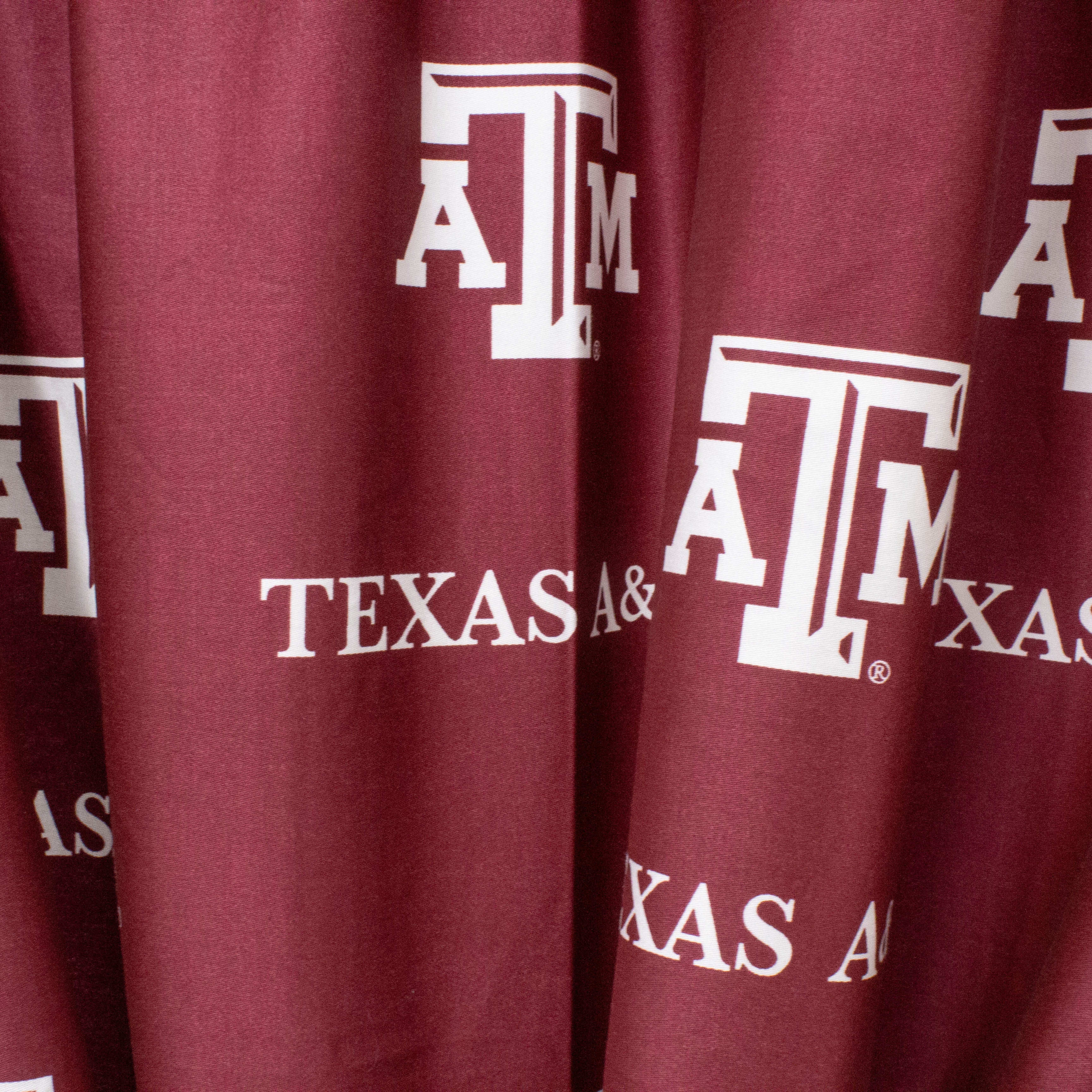 Texas A&M Aggies 100% Cotton, 63" Curtain Panels, Set of 2