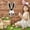 Black, variant on MOONDU Easter Bunny Butt Wreath Decor Set, Hanging Bunny Ears and Tail Kit, Cute Rabbit Wreath Attachment, Soft Plush Bunny Parts for Front Door Home and Spring Easter Decoration