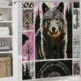 thumbnail image 6 of Orinice Wolf Bear Patterns Bathroom Decor Set with Hooks, Colorful Luxurious Graphic Print Polyester Fabric Chic Modern Shower Curtain, Multi Size 60x72, 6 of 7
