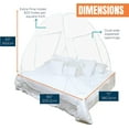 thumbnail image 2 of MEKKAPRO Mosquito Net for Bed, Portable Pop Up Mosquito Net, 80" x 71" x 63" Large, Folding Mosquito Netting for Bed with Net Bottom, Pop Up Mosquito Net Compatible for Twin to King Size Bed (White), 2 of 6