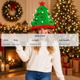 thumbnail image 3 of ZLKMQM Novelty 3D Christmas Tree Hat,Cotton Festive Tree Party Hat with Star Topper & Colorful Pom-Poms, One Size Holiday Photo Prop for Adults, 3 of 7
