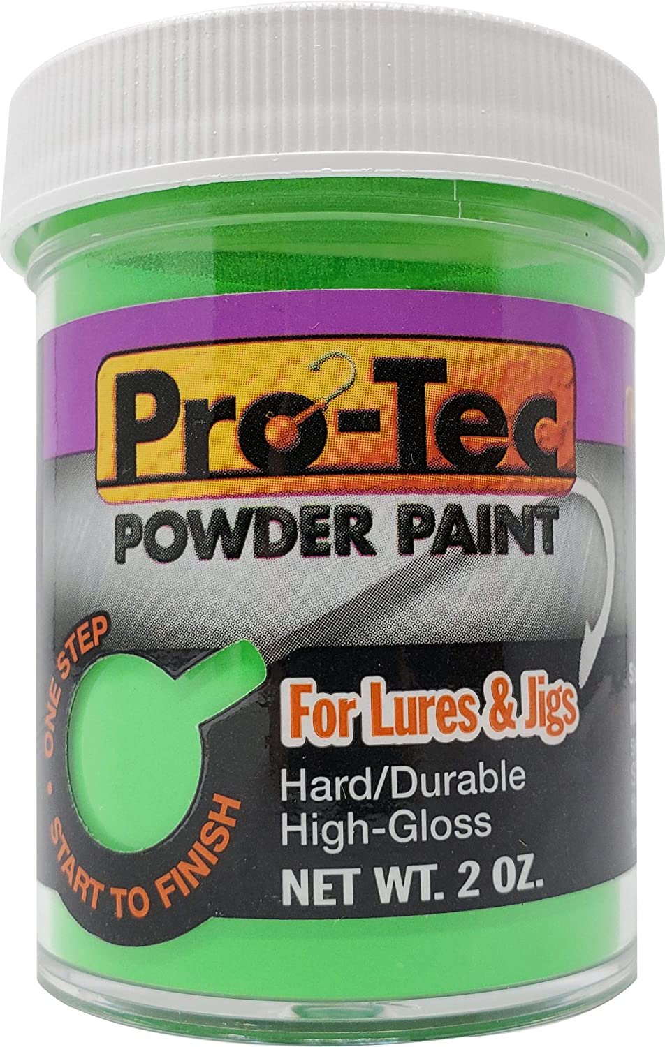 Pro-Tec Jigs and Lures Powder Paints, Jig Head Fishing Paint, Fishing Lure Paint - High Gloss Powder Coating Paint, 2 Ounces