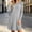 Gray, variant on Vmberlty Women's Fall Winter Dresses Solid Color Ribbed Long Sleeve Midi Dresses Casual Outfits for Home and Party Occasions