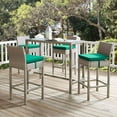 thumbnail image 7 of Modway Conduit 5 Piece Outdoor Patio Wicker Rattan Set in Light Gray Green, 7 of 7
