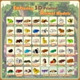 thumbnail image 3 of Juego de minifiguras de animales, 20 piezas, de juguete flexible impreso en 3D, 3 of 7