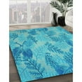 thumbnail image 3 of Ahgly Company Machine Washable Indoor Square Transitional Dark Turquoise Green Area Rugs, 6' Square, 3 of 7