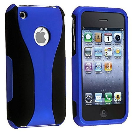 - Rubberized Hard Snap-on Cup Shape Case for iPhone 3G / 3GS - Blue/Black