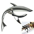 thumbnail image 1 of Coofit Guitar Capo Multi-purpose Creative Shark Metal Ukulele Capo Guitar Accessory, 1 of 9