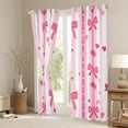 thumbnail image 3 of Castle Fairy Kawaii Bow Blackout Curtains Set of 2 (52x84 Each) for Kids Children Girls,Cute Cherry Love Heart Window Curtains,Geometric Stripes Curtains and Drapes,Lightweight Room Decor, 3 of 6