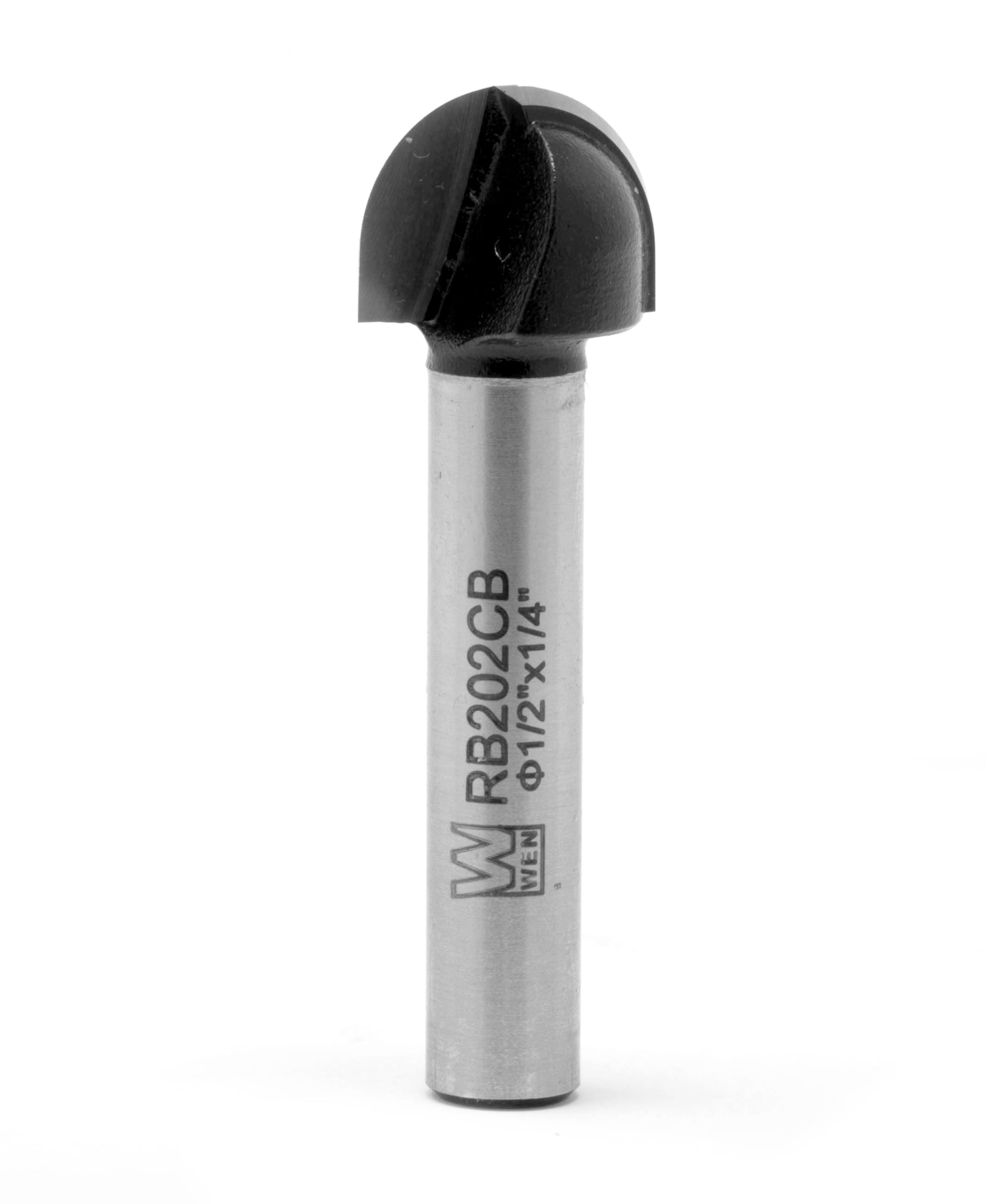 WEN 1/2 in. Core Box Carbide-Tipped Router Bit with 1/4 in. Shank