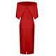 thumbnail image 5 of Vestido hasta la rodilla de graduación con cremallera de color sólido sin mangas con hombros descubiertos a la moda para mujer Fridja  hjkh837, 5 of 6