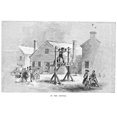 thumbnail image 2 of Colonial Stocks. N'In The Stocks.' Stocks As Used For Punishment In Colonial America. Wood Engraving 19Th Century., 2 of 2
